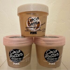 PINK Victoria's Secret Coco Coffee & Coco Butter Body Cream Trio